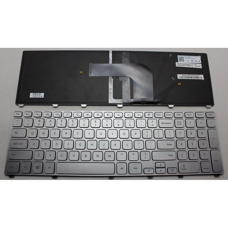 Dell Inspiron 17 7000 Series 7737 7746 English Silver Keyboard Backlit P4G0N 0P4G0N