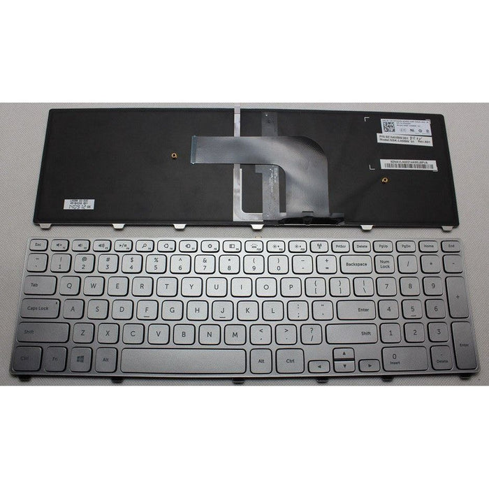 Dell Inspiron NSK-LH0BW 01 9Z.NAVBW.001 MP-13B53USJ442 English Silver Keyboard Backlit P4G0N 0P4G0N