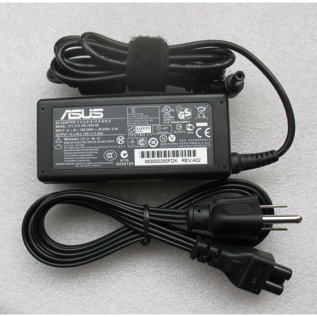 New Genuine Asus F8Sr F8Sv F8Tr F8Va F8Vr AC Adapter Charger PA-1650-66 65W