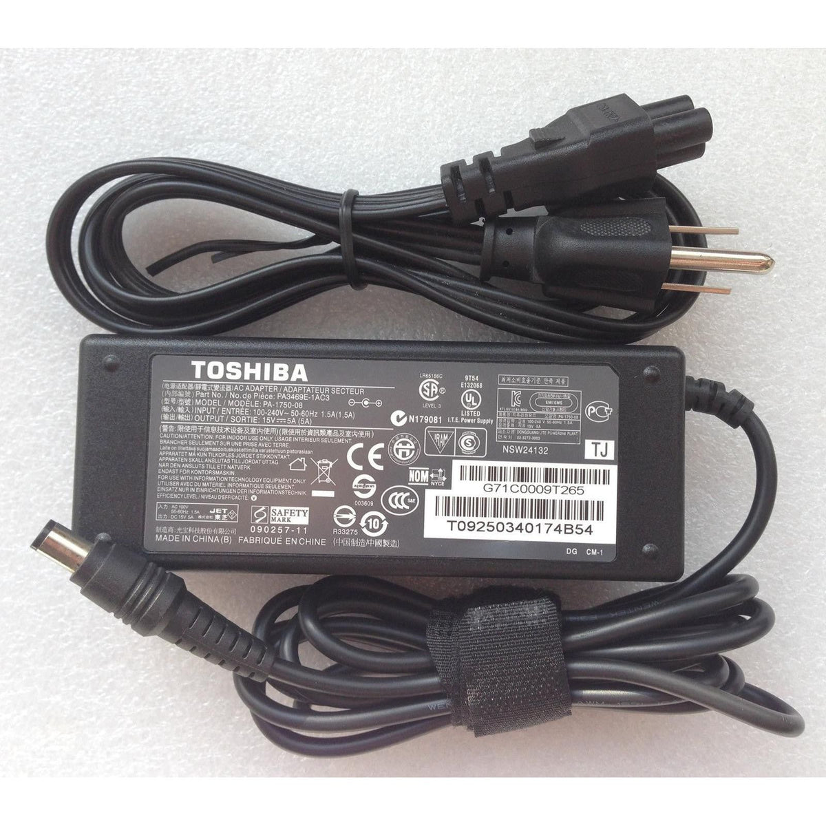 TOSHIBA PA3283U-3ACA ACアダプタ 15V 5A - 電源ユニット