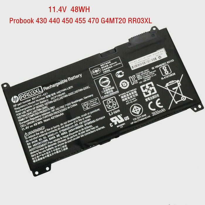 New Genuine HP ProBook 430 440 450 455 470 G4 Battery 48Wh