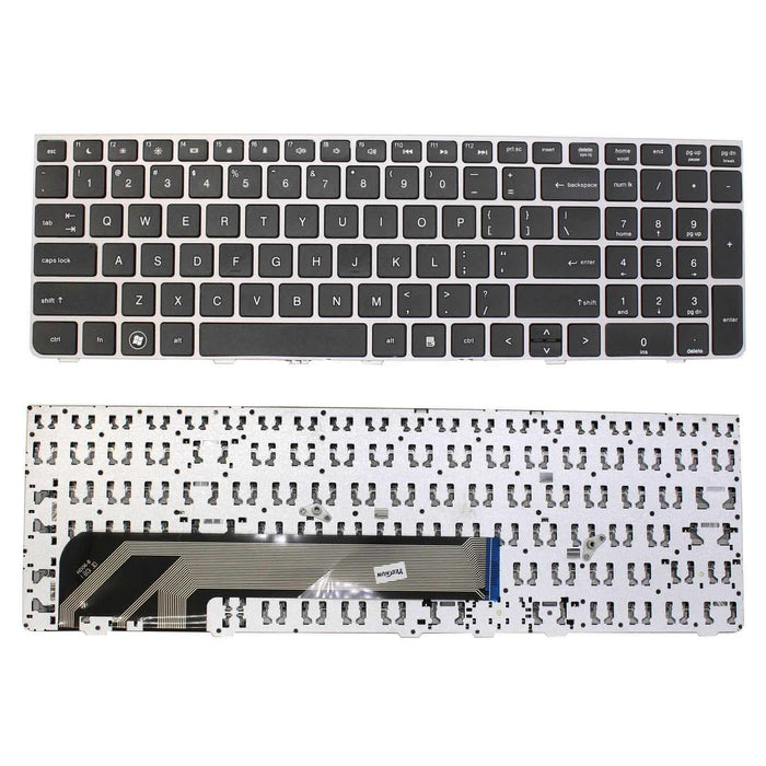 New HP ProBook 4530S 4535s 4730s Black with Silver Frame US English Keyboard 638179-001 9Z.N6MSV.001