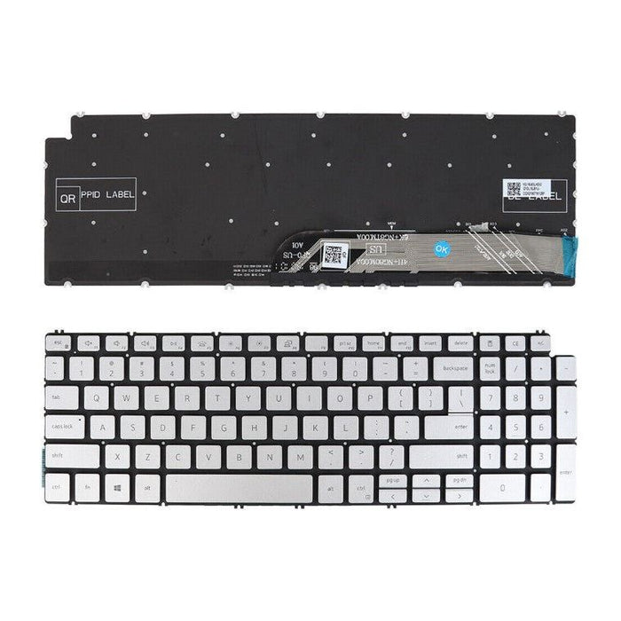 New Dell Inspiron 15 7590 7591 Silver NON-Backlit US English Keyboard