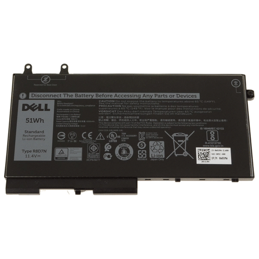 R8D7N Genuine Dell 0R8D7N W8GMW 49HG8 TNT6H Battery 51Wh