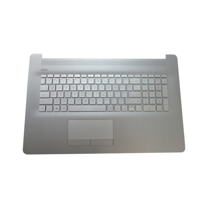 New HP 17-BY 17T-BY Palmrest US English Non-Backlit Keyboard Silver