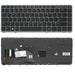 New HP Keyboard US Backlit Silver Frame 762758-001 V143362AS2 US - LaptopParts.ca