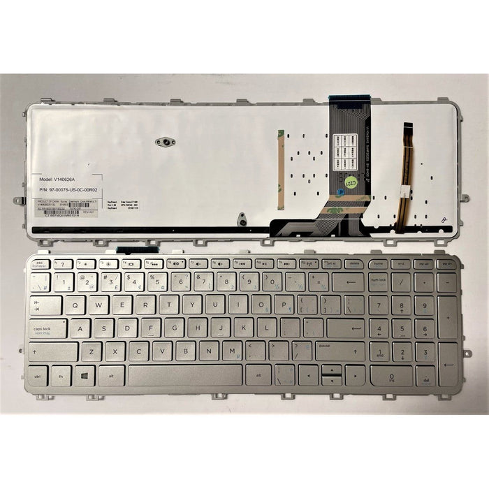 New HP CA Canadian Bilingual Backlit Keyboard 760743-DB1 V140626A V140626DS1