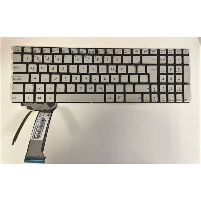 New Asus N551 N551J N551JB N551JQ N551JW N551JM N551JX  Silver CA Canadian Bilingual Backlit Keyboard - LaptopParts.ca