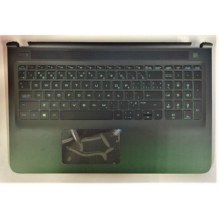 New HP Pavilion 15-AK 15T-AK CA Canadian Bilingual Green Backlit Keyboard Palmrest 832805-DB1