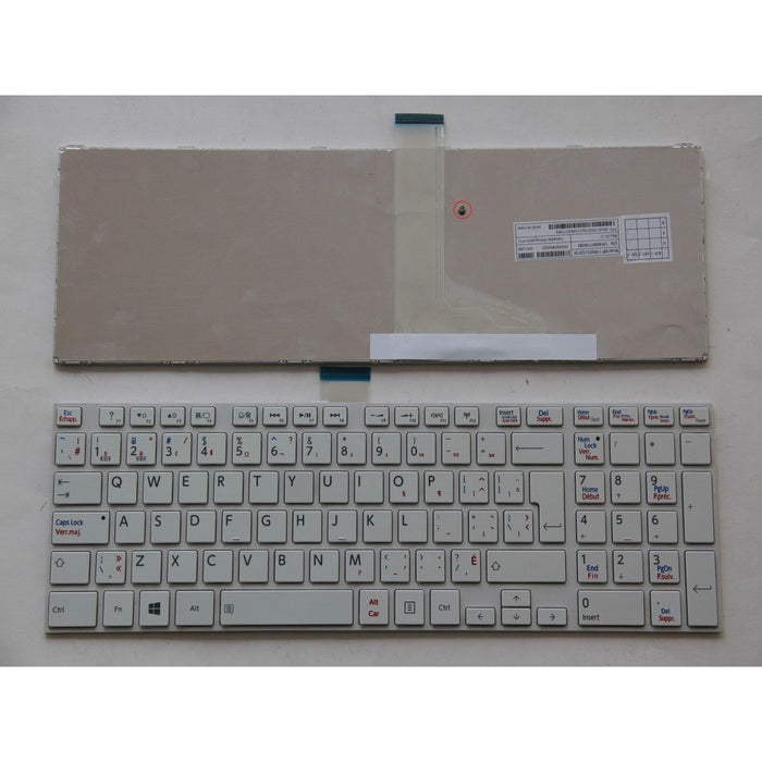 Toshiba Satellite C850 C850D C855 C855D C870 Canadian Bilingual keyboard White H000046020