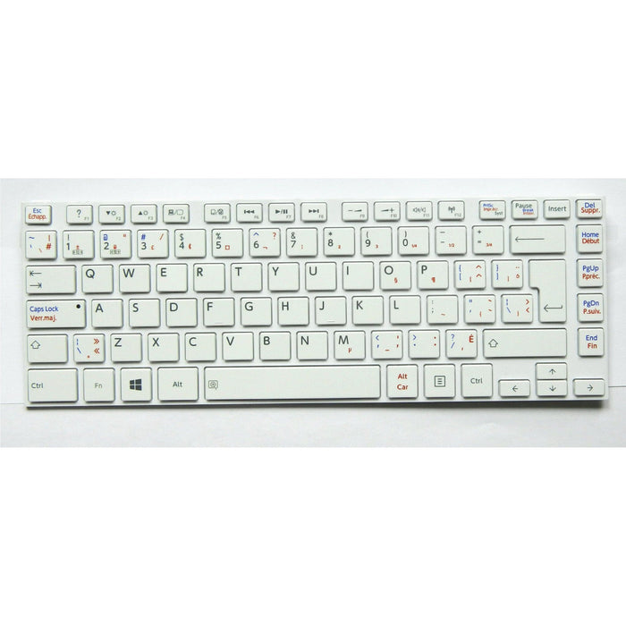 Toshiba Satellite C40D-A C40D-A-007 C40D-A-008 Canadian Bilingual Keyboard White AEMTCK01120-CB