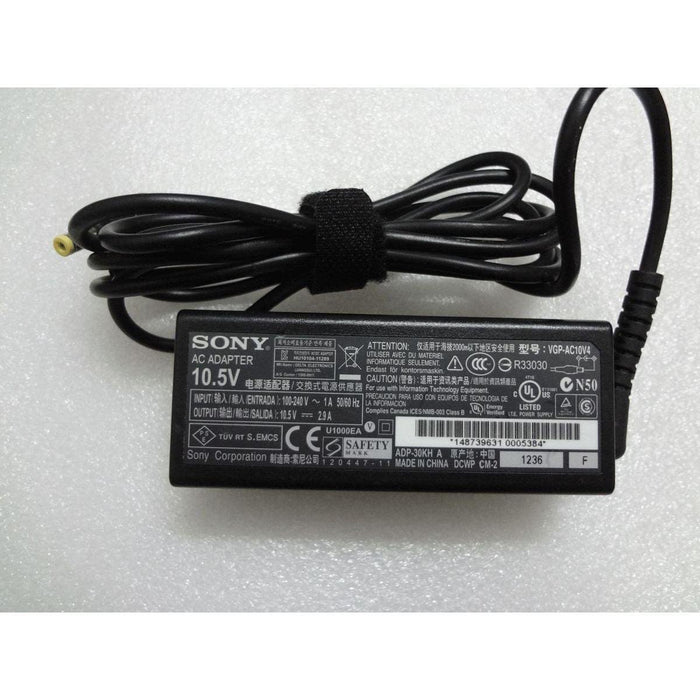 New Genuine Sony Vaio AC Adapter Charger VGP-AC10V4 10.5V 2.9A 30W 4.8*1.7mm