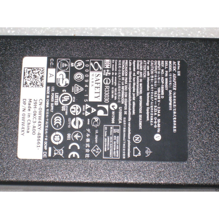 New Genuine Dell Alienware 13 R3 P81G001 AC Adapter Charger 180W - LaptopParts.ca