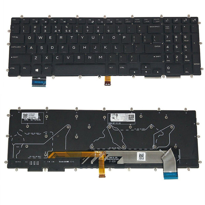 New Dell Alienware M15 R1 M17 R1 Keyboard Black Backlit US English 3D7NN 03D7NN