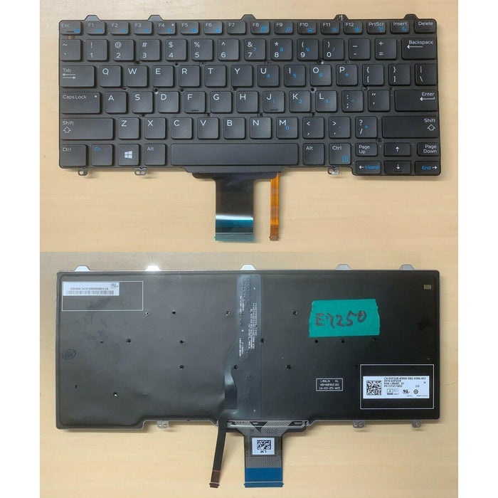 New Dell Latitude E5250 E7250 Non Pointer Backlit Keyboard 3P2DR